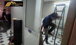 Thi công vách ngăn phòng thạch cao cửa lùa tại quận 11