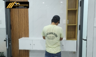 Hoàn thiện công trình Tủ kệ tivi tại Quận 8