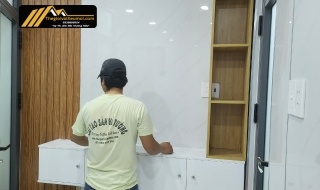 Hoàn thiện công trình Tủ kệ tivi tại Quận 8