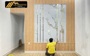 Sàn Nhựa Hèm Khóa Và Vách Ngăn Ti Vi Tại Chánh Hưng