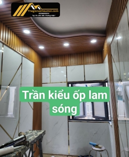 Trần ốp lam sóng nhựa 